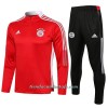 Sudadera De Entrenamiento Trajes FC Bayern de Múnich Cremallera De Cuarto 2022-23 Roja - Niño